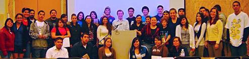 Group portrait of Puente class 2008 at Santa Clara U